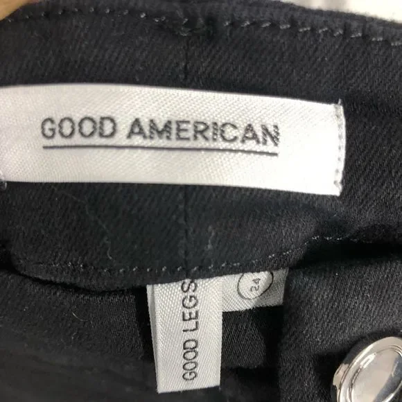 Good American Good Legs Black Jeans Plus Size 24 - Picture 8 of 8